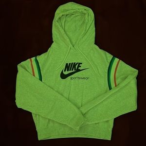 Nike Gray Cropped Hoodie